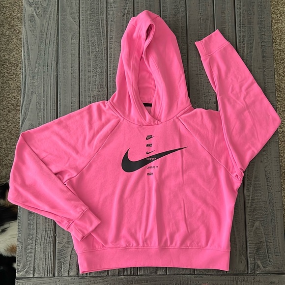 Nike Oversized and Hooded Cropped Sweatshirt - Picture 1 of 4